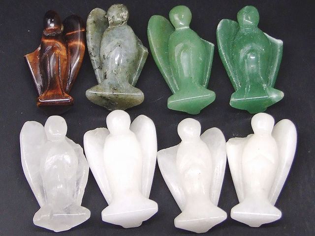 天使の置物　天然石ラブラドライト 楽天市場】☆高品質☆【彫刻置物】天使のハート ラブラドライト