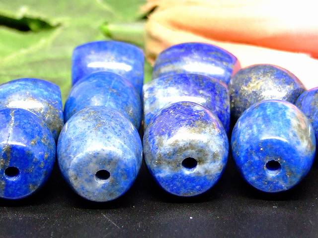 66263　　今月の半額 ラピスラズリ 瑠璃石 樽 たる型 17mm×15mm〜13mm×14mm AA 1個売り ネコポス送料無料 パキスタン産 天然石 パワーストーン