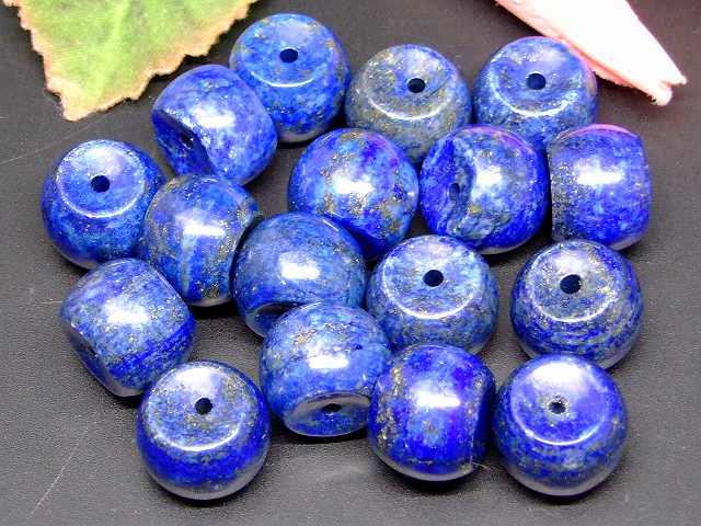 66266　　今月の半額 ラピスラズリ 瑠璃石 樽 たる型 15mm×12mm AA 1個売り ネコポス送料無料 パキスタン産 天然石 パワーストーン