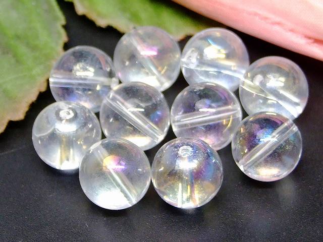 66311　　今月の半額 わけあり アクアオーラ 12mm 1粒売り 水晶 クリスタル クォーツ ネコポス送料無料 ブラジル産 天然石 パワーストーン