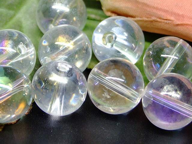 66311　　今月の半額 わけあり アクアオーラ 12mm 1粒売り 水晶 クリスタル クォーツ ネコポス送料無料 ブラジル産 天然石 パワーストーン