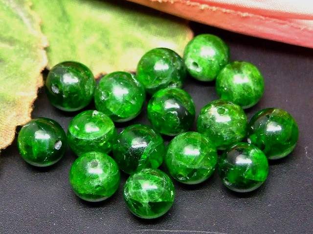 66395　　クロムダイオプサイト 7mm〜8mm A 1粒売り ロシア産 送料無料 天然石 パワーストーン