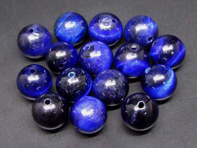 66415M　　今月の半額 わけあり マリンブルータイガーアイ 12mm 1粒売り 青虎目石 ネコポス送料無料 南アフリカ共和国産 天然石 パワーストーン