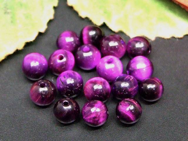 66415F　　今月の半額 わけあり パープルタイガーアイ 6mm 1粒売り 紫虎目石 ネコポス送料無料 南アフリカ共和国産 天然石 パワーストーン