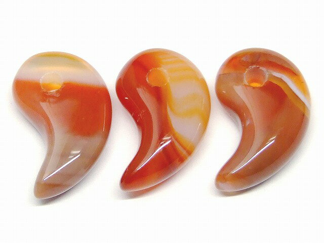 66449M　　瑪瑙 勾玉 18mm×12mm AA 1個売り メノウ アゲート ネコポス送料無料 天然石 パワーストーン