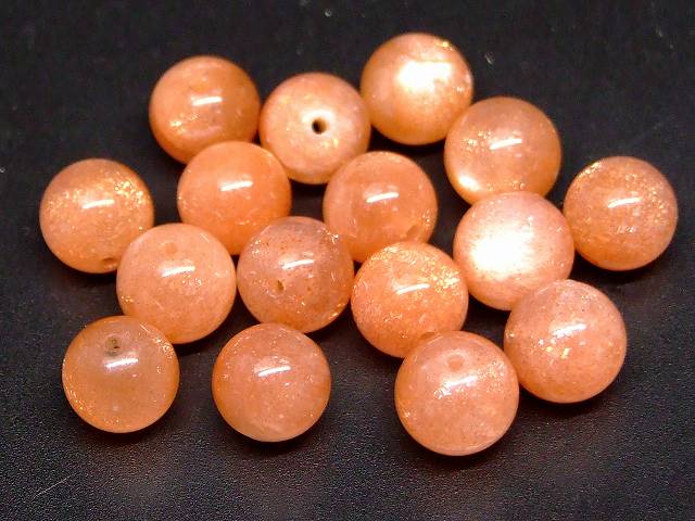 g3-240E　　サンストーン + オレンジムーンストーン 6mm 5A 1粒売り 送料無料 天然石 パワーストーン