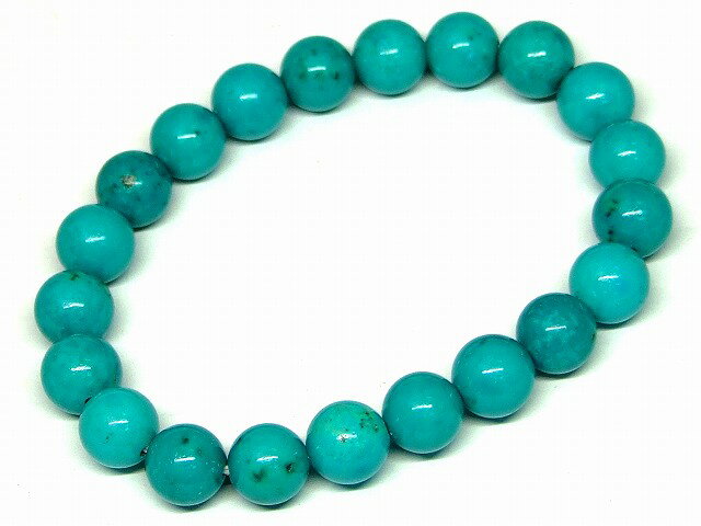 g3-332Y　　　8mm 天然ターコイズ トルコ石 ブレスレット 内径調整可能 ポーチ付き 送料無料 アメリカ産 天然石 パワーストーン