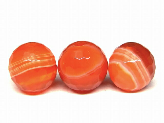 g3-1654A　　サードオニキス 1粒売り 6mm 128面カット ブラジル産 送料無料有 天然石 パワーストーン