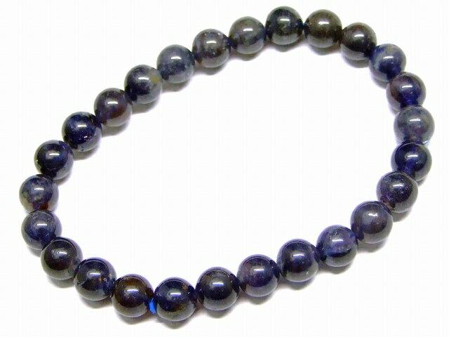 g3-694H アイオライト 6mm A+ブレスレット 内径16cm 送料無料 スリランカ産 天然石 パワーストーン