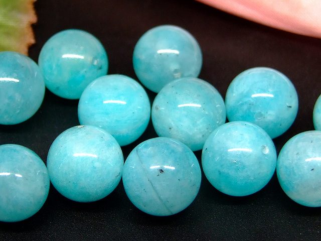 g3-671F　　アイス アマゾナイト 10mm A 1粒売り 鑑別済・本物保証 送料無料 ブラジル産 天然石 パワーストーン