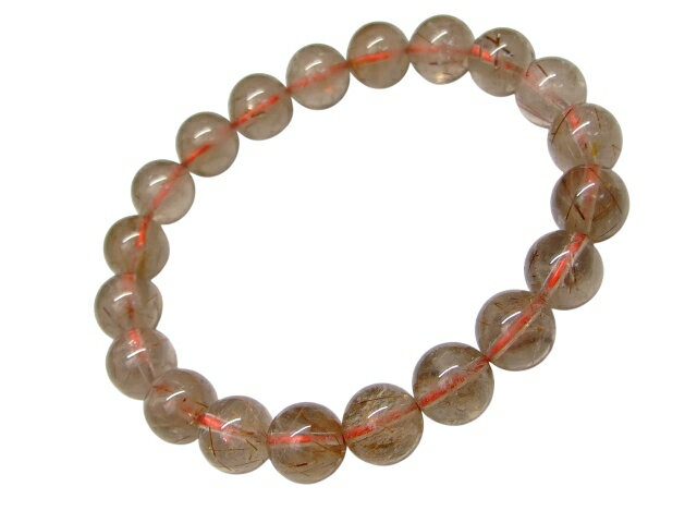 g3-1501H　　ルチルクォーツ A 針水晶 10mm ブレスレット 内径18cm ポーチ付き 送料無料 ブラジル産 天..