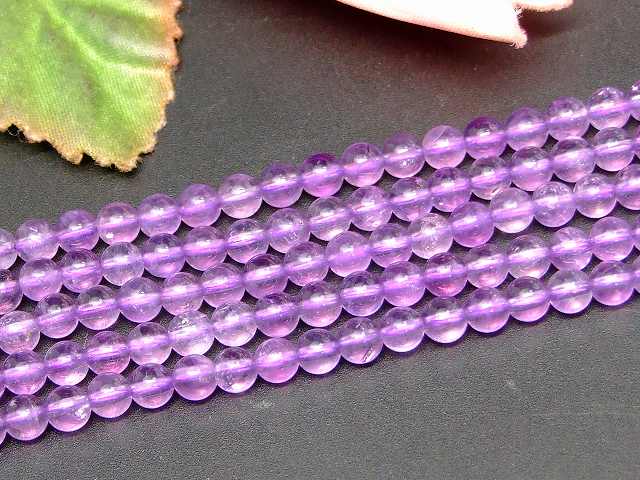 g3-67Q　　アメジスト 紫水晶 4mm A 1連39cm 通し針、解説書、1mゴム付き 送料無料 天然石 パワーストーン