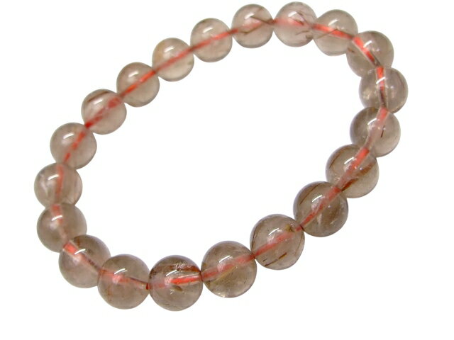 68099　 ルチルクォーツ 針水晶 10mm~11mm ブレスレット 内径18cm ポーチ付き 送料無料 ブラジル産 天然石 パワーストーン