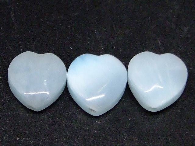 樂天商城 - g3-1013D　アイスラリマー ハート型 9mm 1粒売り 送料無料 ドミニカ共和国産 天然石 パワーストーン