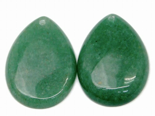 68316　　 アベンチュリン 34mm×25mm 1個売り 穴あり ペンダントトップ 送料無料 天然石 パワーストーン