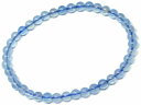 g3-2162C 4mm AAAA アクアマリン ブレスレット 内径16cm ポーチ付き 鑑別済・本物保証 天然石 パワーストーン