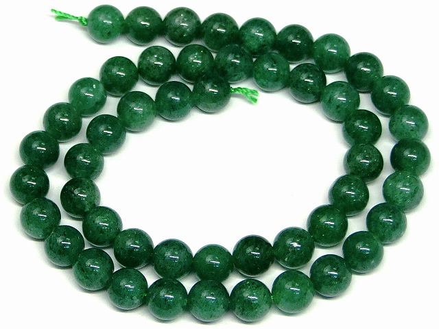 g3-654B　　グリーンストロベリークォーツ 8mm 1連39cm 通し針、解説書、1mゴム付き 送料無料 天然石 パワーストーン