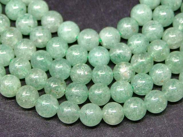 g3-655C　　グリーンストロベリークォーツ 6mm A 1連39cm 通し針、解説書、1mゴム付き 送料無料 天然石 パワーストーン