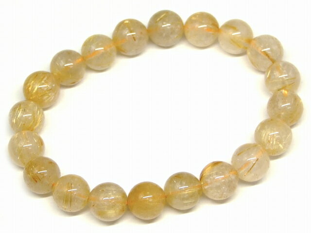 67570　　タイチンルチルクォーツ 針水晶 10mm A+ ブレスレット 内径18cm ポーチ付き 送料無料 ブラジル産 天然石 パワーストーン