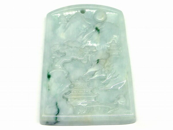 樂天商城 - 66500　　今月の半額 ミャンマー翡翠 ペンダントトップ 50mm×36mm 1個売り ヒスイ ?州 蘇州 ミャンマー産 送料無料 天然石 パワーストーン