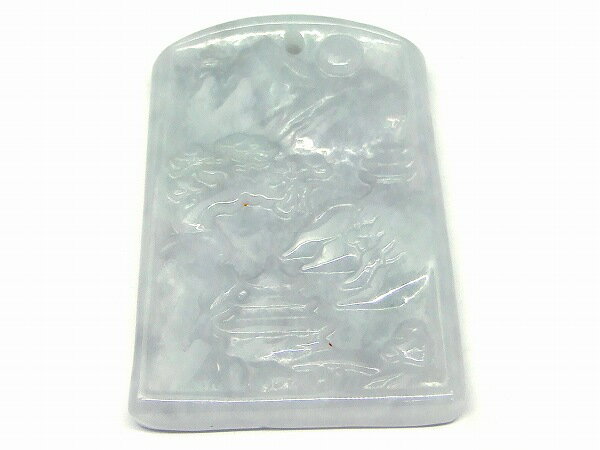 66502　　今月の半額 ミャンマー翡翠 ペンダントトップ 49mm×36mm 1個売り ヒスイ ?州 蘇州 ミャンマー産 送料無料 天然石 パワーストーン