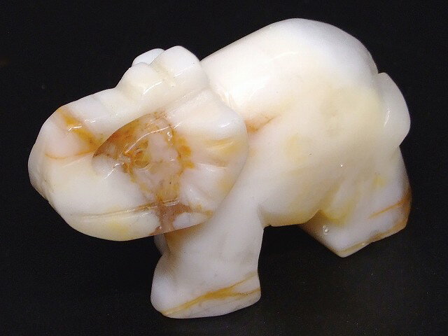 66519　　アゲート 50mm×31mm 1個売り 象 ゾウ ぞう 瑪瑙 メノウ 送料無料 天然石 パワーストーン