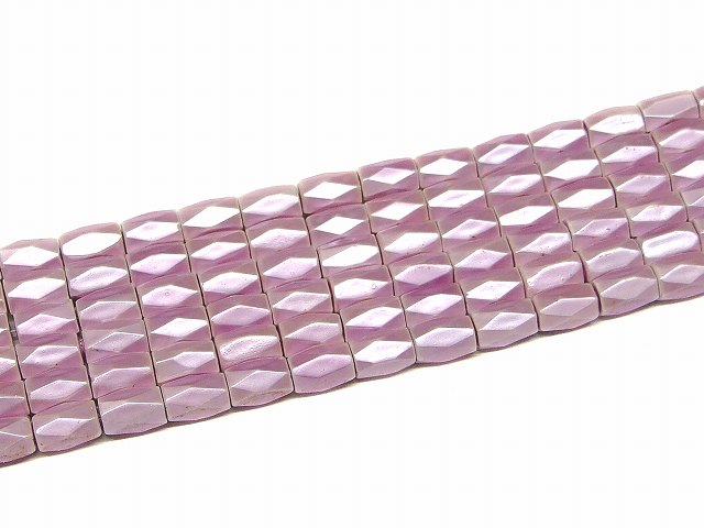 H3-4　　工場処分品特価 今月半額以下 わけあり ヘマタイト 薄紫 磁気あり 8mm×5mm カット 磁有 1連37cm 通し針、解説書、1mゴム付き 送料無料 イギリス産 天然石 パワーストーン