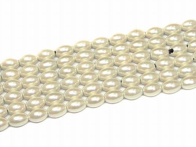 樂天商城 - H3-33Y　　工場処分品特価 今月半額以下 わけあり ヘマタイト アイボリー 磁気あり 12mm×8mm 磁有 17粒セット 通し針、解説書、1mゴム付き 送料無料 イギリス産 天然石 パワーストーン