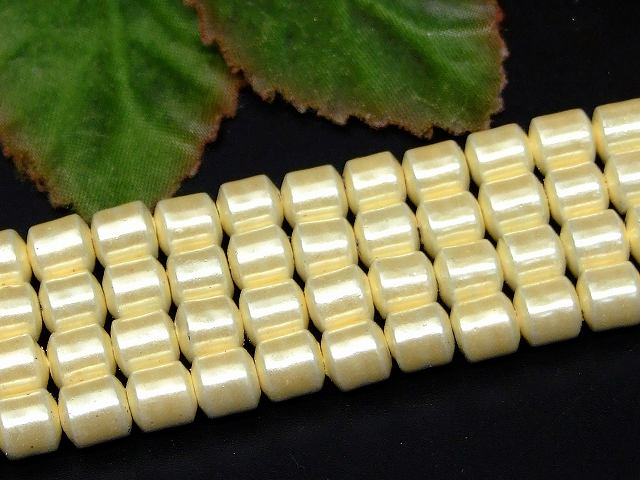 H3-6A　　工場処分品特価 今月半額以下 わけあり 6本セット ヘマタイト アイボリー 磁気あり 6mm 磁有 1連39cm 通し針、解説書、1mゴム付き イギリス産 天然石 パワーストーン