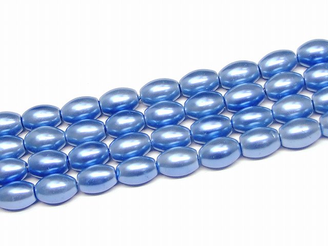 樂天商城 - H3-9A　　工場処分品特価 今月半額以下 わけあり 6本セット ヘマタイト アイスブルー 磁気あり 12mm×8mm 磁有 1連40cm 通し針、解説書、1mゴム付き イギリス産 天然石 パワーストーン