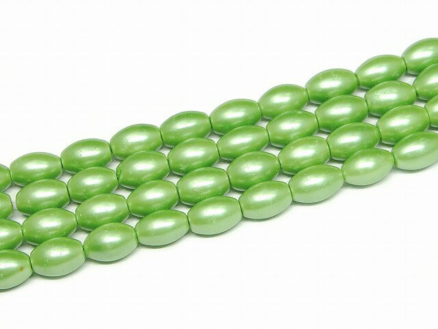 H3-8K　　工場処分品特価 今月半額以下 わけあり ヘマタイト 黄緑 磁気あり 12mm×8mm 磁有 1連40cm 通し針、解説書、1mゴム付き 送料無料 イギリス産 天然石 パワーストーン