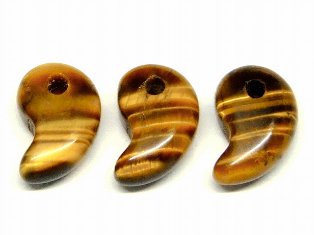 66453A　　勾玉 タイガーアイ 10mm×6mm AAA 1個売り 虎目石 ネコポス送料無料 天然石 パワーストーン