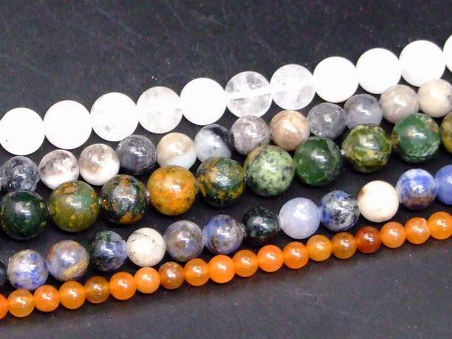 福袋66　　今月の半額 4mm〜8mm 5連セット+10m白ゴム+通し針金1本+説明書 送料無料 天然石 パワーストーン