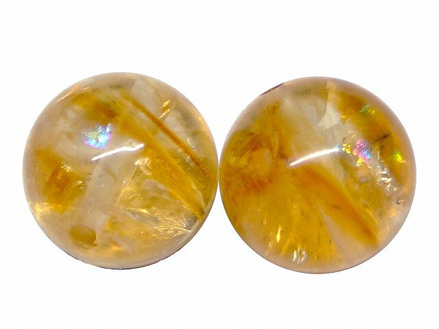 g3-38R　　虹入り シトリン 黄水晶 10mm AA 1粒売り 送料無料 天然石 パワーストーン...