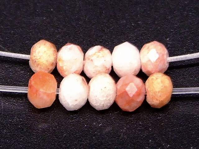 樂天商城 - 66788　　今月の半額 わけあり ピンクアベンチュリン 3mm〜4mm×2mm ボタンカット ソロバンカット 1粒売り ネコポス送料無料 天然石 パワーストーン