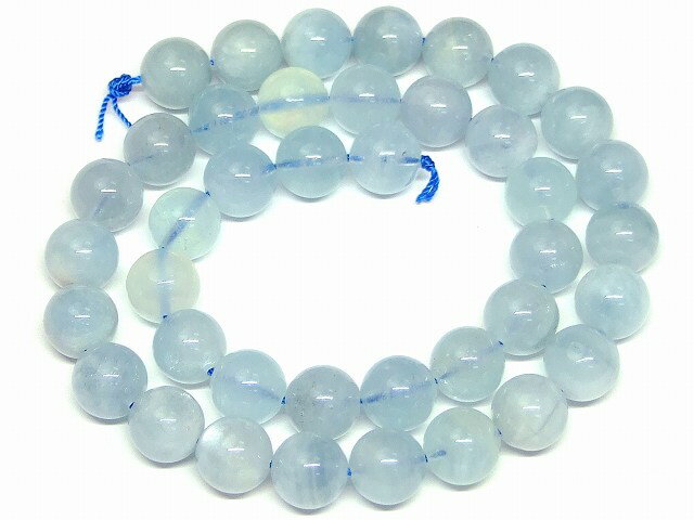 b3-7309　　アクアマリン 10mm AA+ 1連39cm 通し針、解説書、1mゴム付き 送料無料 天然石 パワーストーン
