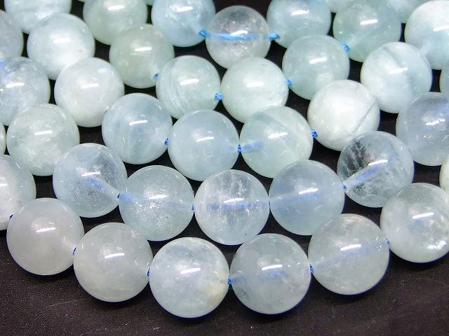 b3-7309　　アクアマリン 10mm AA+ 1連39cm 通し針、解説書、1mゴム付き 送料無料 天然石 パワーストーン