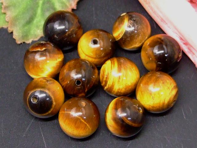 66840　　今月の半額 わけあり イエロータイガーアイ 黄虎目石 14mm 1粒売り 南アフリカ共和国産 ネコポス送料無料 天然石 パワーストーン