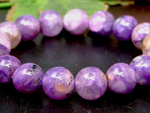 67212　　チャロアイト 12mm AAA ブレスレット 内径18cm ポーチ付き 送料無料 天然石 パワーストーン