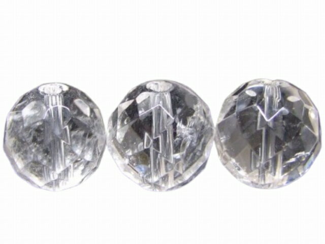67249　今月の半額 わけあり 12mm 1粒売り 水晶64面カット クリスタル 鑑別済 本物保証 送料無料 天然石 パワーストーン