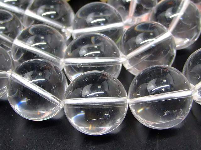 g3-303B　　今月30％OFF わけあり 20mm 水晶 クリスタル クォーツ 1連39cm 通し針、解説書、1mゴム付き ブラジル産 送料無料 天然石 パワーストーン