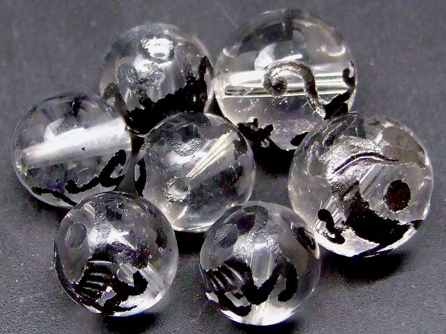 樂天商城 - 67341　　白虎彫り 水晶 素彫り 10mm〜12mm 7粒セット クリスタル クォーツ 送料無料 天然石 パワーストーン