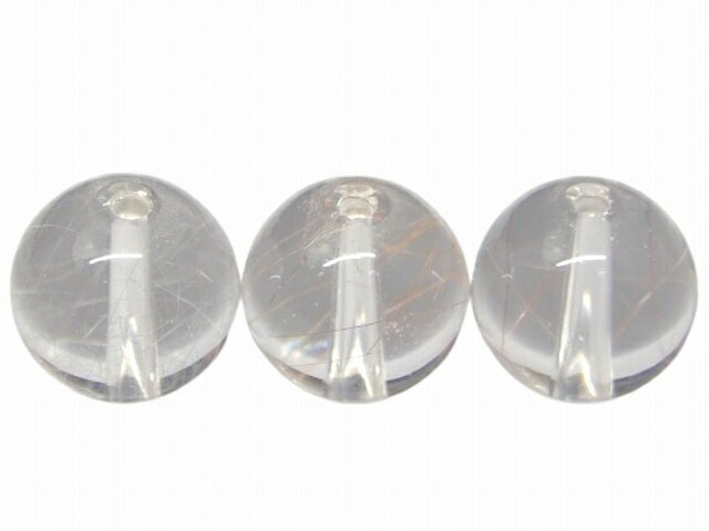 Fortune Telling - 67348　　ルチル入り 水晶 12mm AA 1粒売り クリスタル クォーツ 送料無料 ブラジル産 天然石 パワーストーン