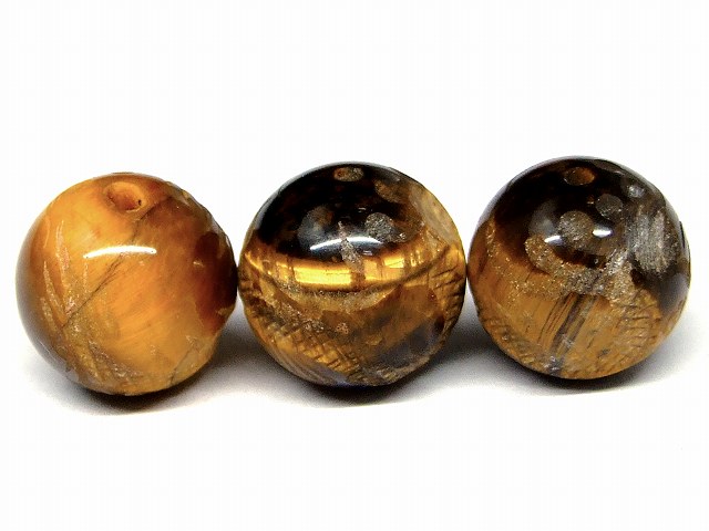 67389 タイガーアイ 12mm 1粒売り 龍彫り 素彫り 虎目石 送料無料 天然石 パワーストーン