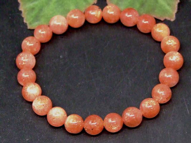 g3-196N　　ゴールドサンストーン 7mm〜8mm AAAA ブレスレット 内径16cm ポーチ付き 送料無料 オレゴン産 天然石 パワーストーン