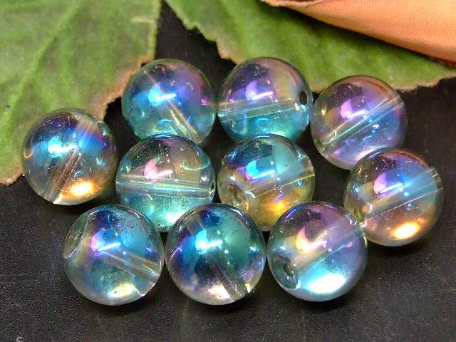 67450　　今月の半額 わけあり グリーンアクアオーラ 12mm 1粒売り グリーンオーラ 水晶 ネコポス送料無料 ブラジル産 天然石 パワーストーン