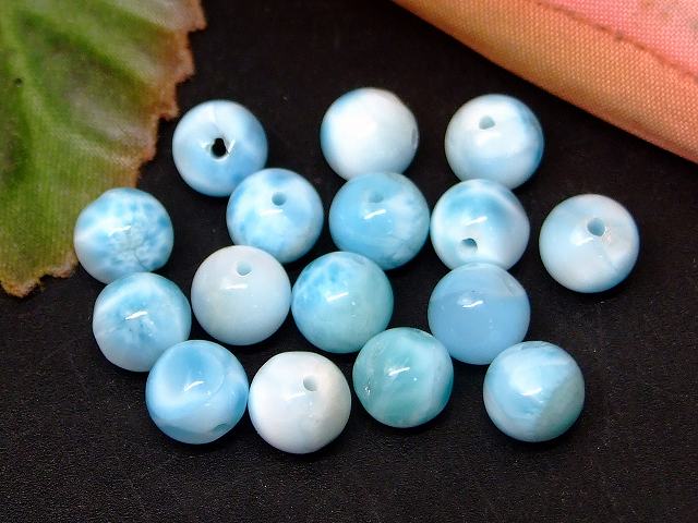 67449　　今月の半額 わけあり ラリマー 6mm 1粒売り ドミニカ共和国産 ネコポス送料無料 天然石 パワーストーン