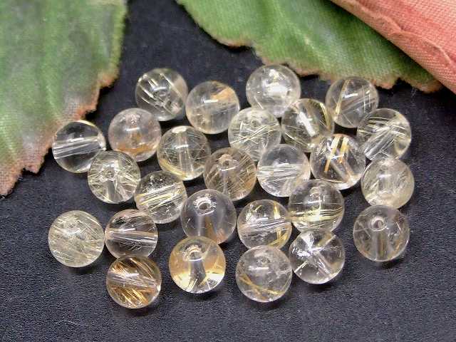 g3-1510N　　ルチルクォーツ 5mm A 1粒売り 針水晶 送料無料 ブラジル産 天然石 パワーストーン