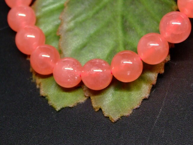 65894　　アイスインカローズ 8mm ブレスレット 内径16.5cm 鑑別済・本物保証 ポーチ付き 送料無料 アルゼンチン産 天然石 パワーストーン