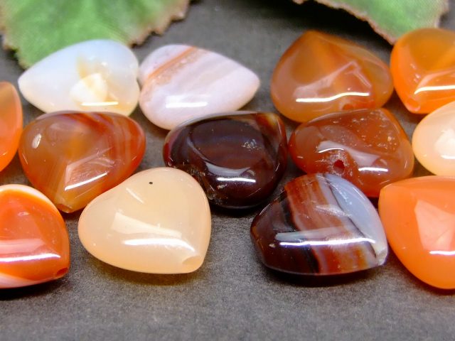 g3-148R　　今月の半額 わけあり カーネリアン 14mm ハート 1粒売り ネコポス送料無料 天然石 パワーストーン